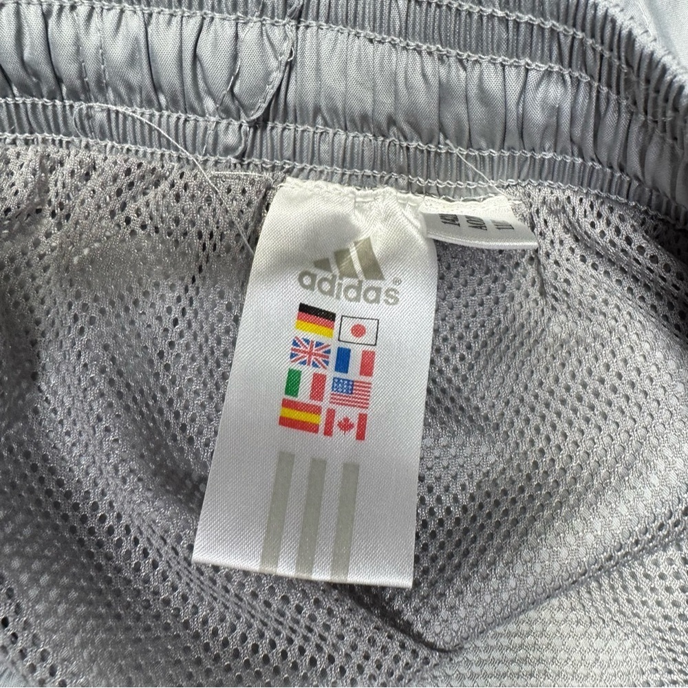 Adidas Climaproof Track Grey With White Stripes Pants Size L - Picture 6 of 13